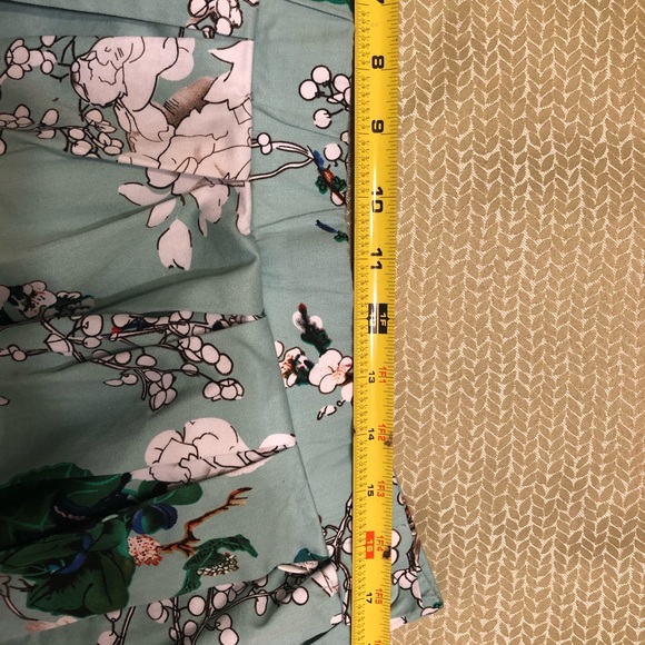 SOLD Vintage Style Mint Floral A-Line Skirt - Picture 4 of 6